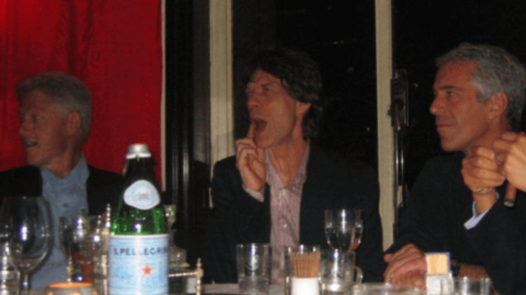 Bill Clinton, Mick Jagger and Jeffrey Epstein in Hong Kong in 2003