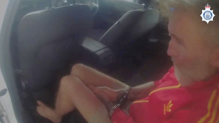 The arrest of Tony Devenport. Pic: PA