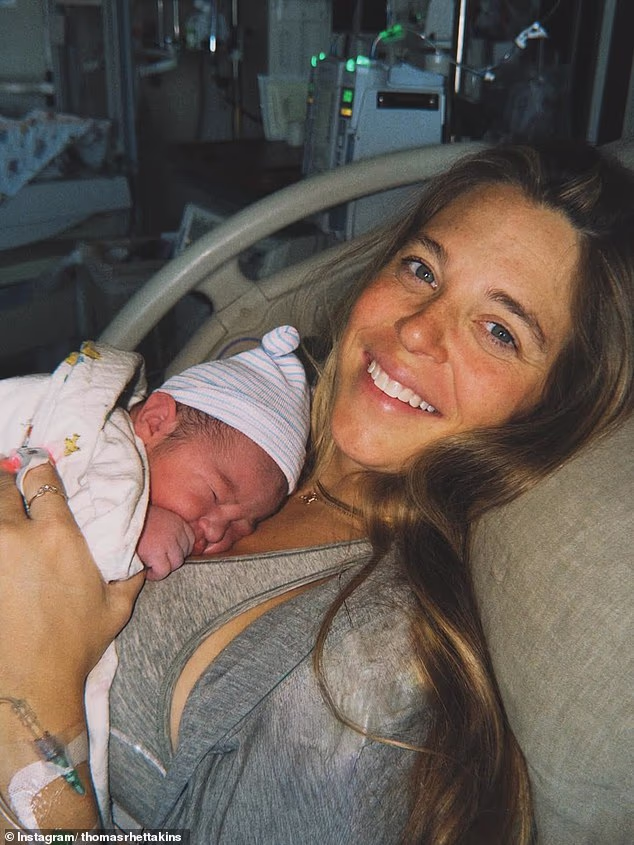 The couple also shared a number of tender snaps with the newborn