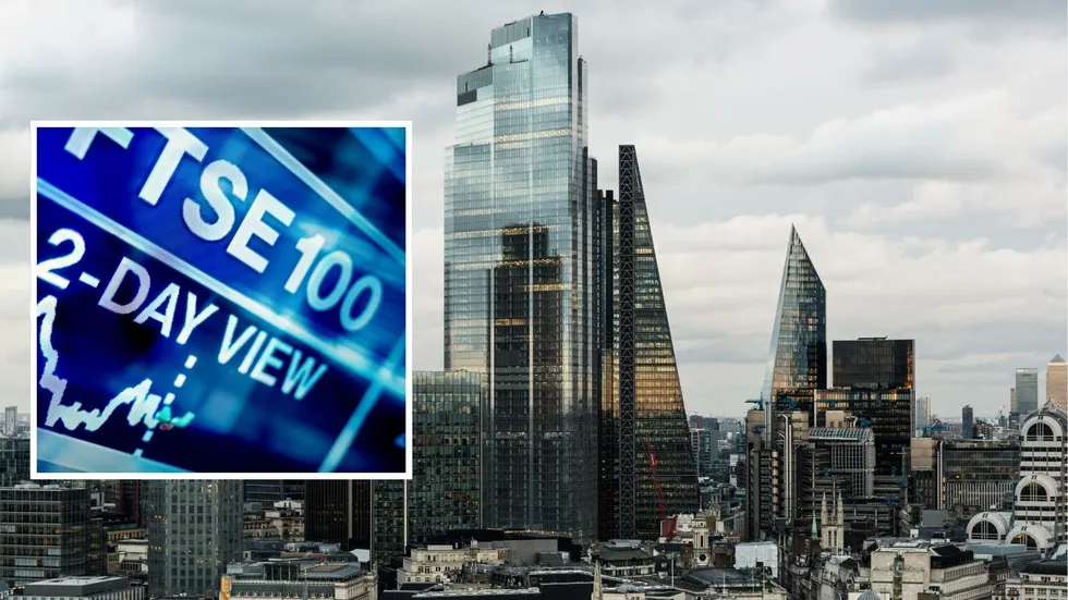 City of London and FTSE 100 sign