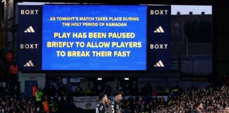 Leeds United fans boo and whistle as play halted for Muslim players in Man City match