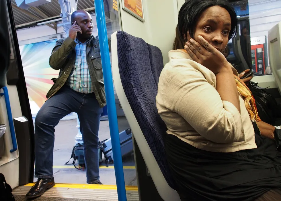 Image of people on public transport