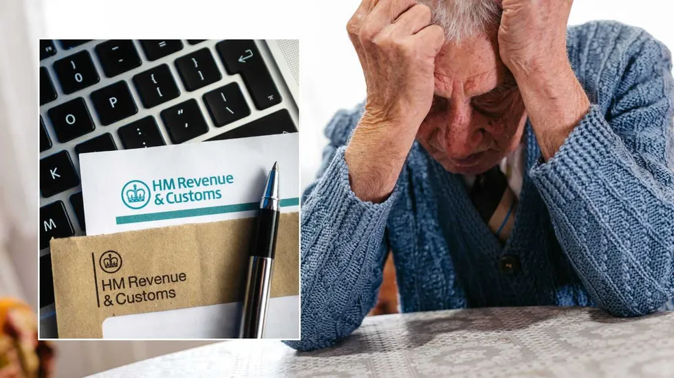 Older man and HMRC letter