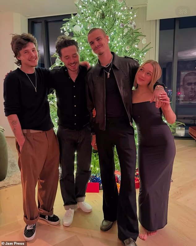 Brooklyn Beckham appears to have covered up his his tattoos dedicated to his siblings just days after it was revealed he removed his father tribute inking (pictured in December 2024)