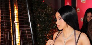 Cardi B supports Patriots love Stefon Diggs she kicks off Super Bowl Eve alongside Travis Kelce and Becky G at bash