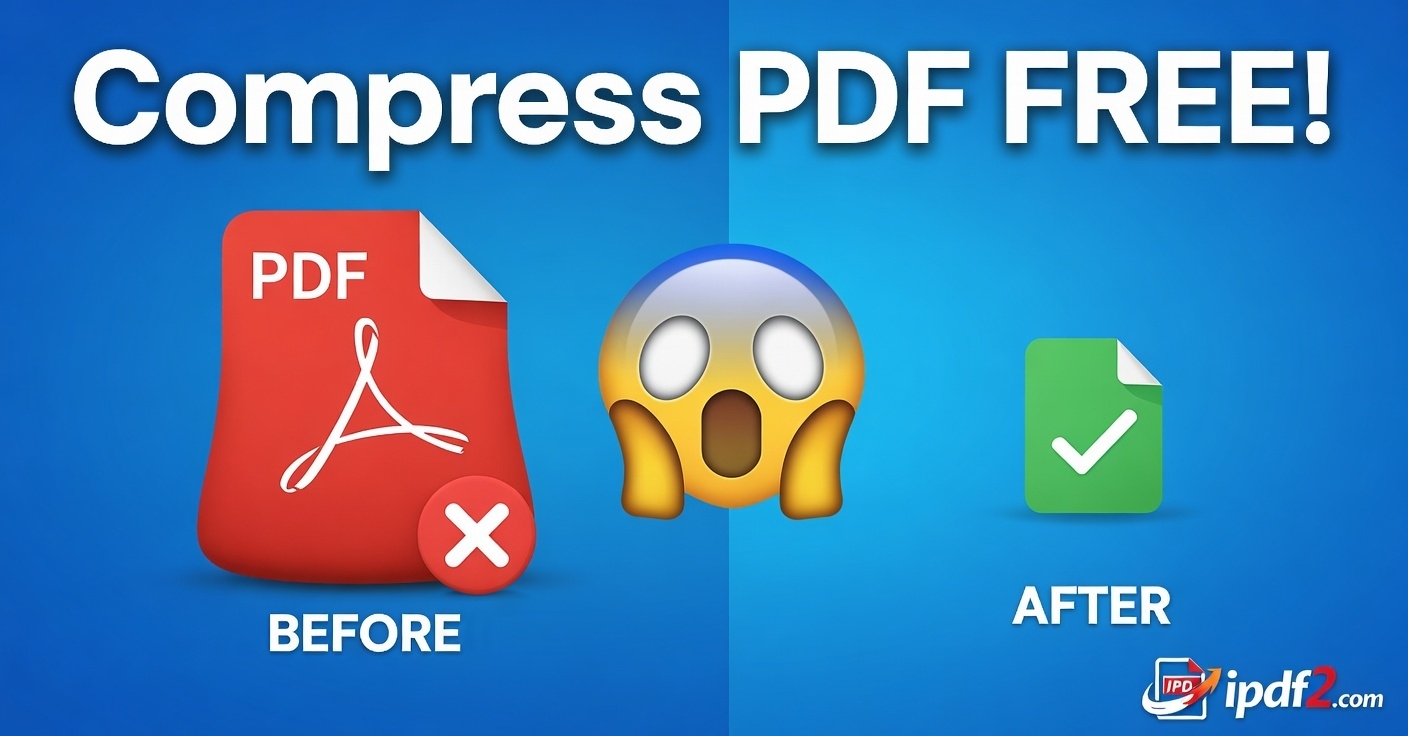 Compress PDF Files for Free – Zero Sign-Up, No Watermarks | iPDF2 | iIMG2