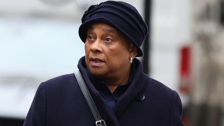 Baroness Doreen Lawrence outside court in the third week of the trial. Pic: Reuters