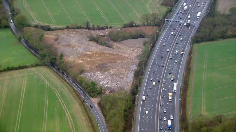 Recent ariel images taken by Sky News now show the entire site reduced to little more than landfill. 