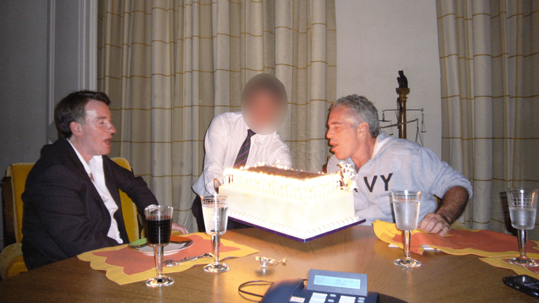 Peter Mandelson and Jeffrey Epstein. Pic: US Department of Justice