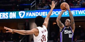 James Harden shines late in Cleveland debut win