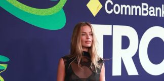 Margot Robbie flashes her underwear in sheer frock as she leads celebrity arrivals alongside Sarah Snook at Tropfest short film festival in Sydney