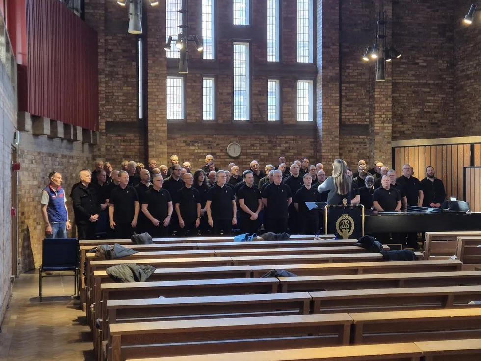 Staffordshire Men Sing choir before their performance