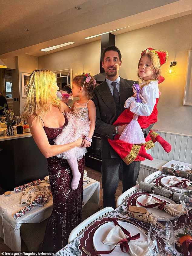Millie and Hugo, who share daughters Sienna, five, and Aurelia, four, announced their separation on February 2, seven years after exchanging vows (seen with daughters)