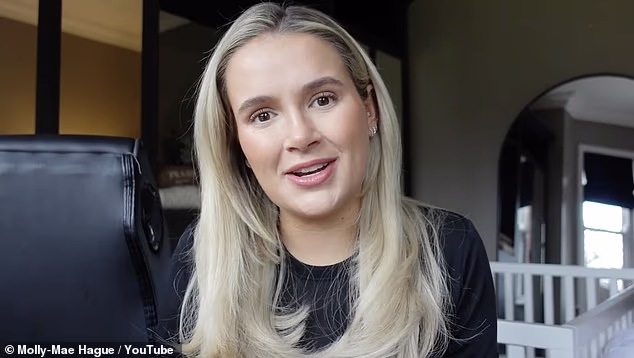 After struggling with her last pregnancy, the influencer said she was suffering again with similar problems, which also made it 'hard to hide'