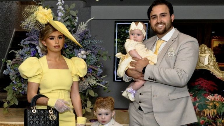 Peter Maughan with his mother Hayley Maughan, her partner Lovell Mahon, and sister Annarica. Pic: Kent Police/PA