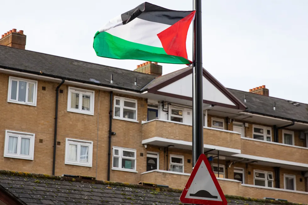 Palestine flag in London