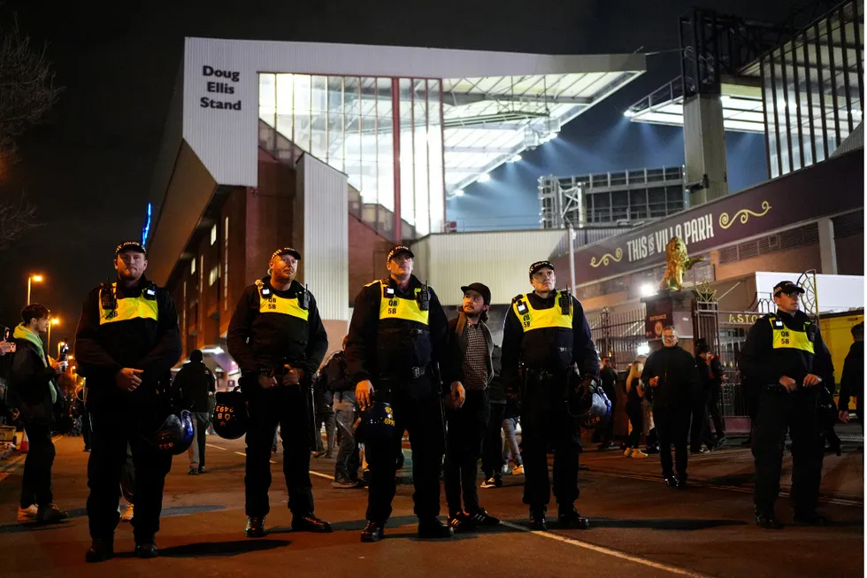 \u200bPolice forces outside Villa Park