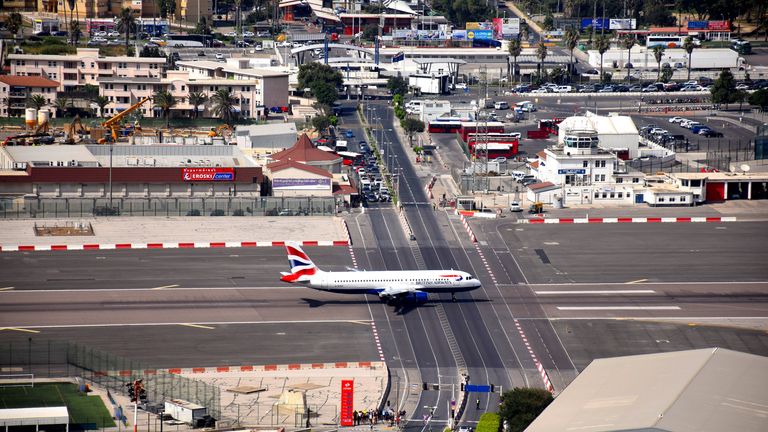 Gibraltar Airport, run by the Ministry of Defence, has a unique setup where it's runway is dissected by a main road. Pic: Pic: diegobib/iStock