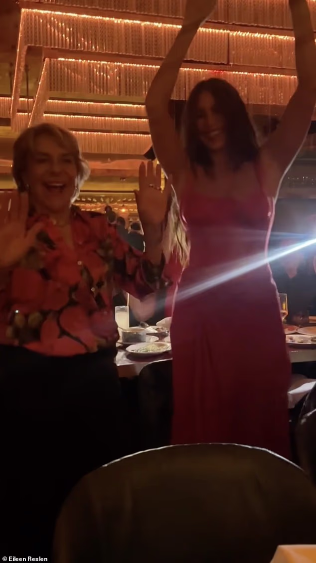 She also spent Friday evening partying at Papi Steak with loved ones, including her son Manolo, 34; her mother Margarita and her sisters Veronica and Sandra, according to footage shot by the Daily Mail, as well as her own Instagram Stories