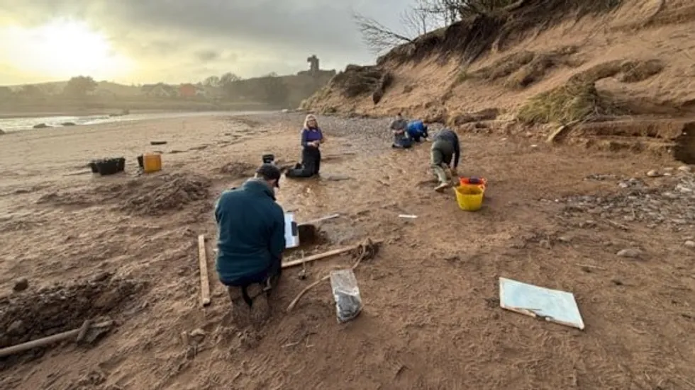 Dogwalkers find 2000-year-old footprints uncovered by storms