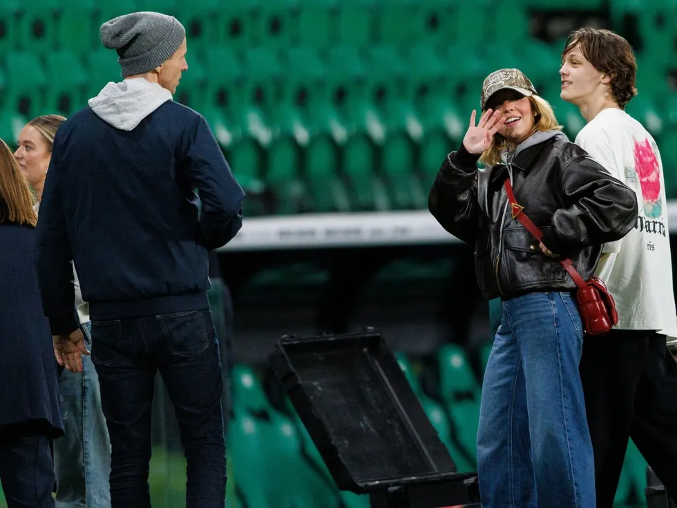 Sydney Sweeney seemed to enjoy herself at Sporting Lisbon's ground