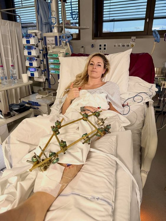 Vonn has shared updates from her hospital bed. Pic: Lindsey Vonn via Instagram/Reuters