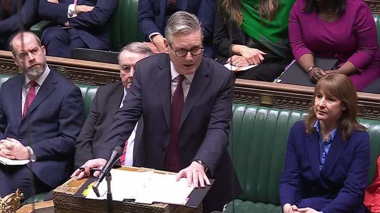 Sir Keir Starmer at Prime Minister's Questions