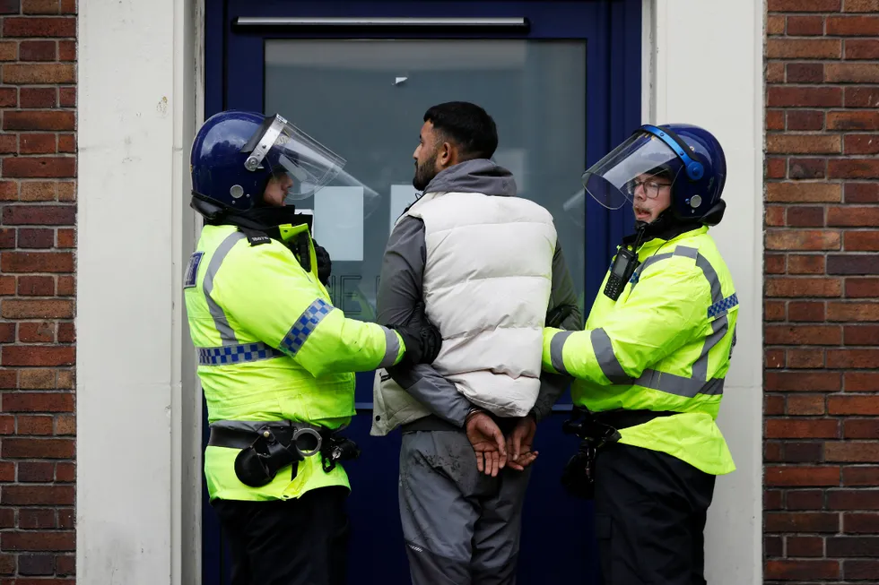 Police make arrest at Manchester protest