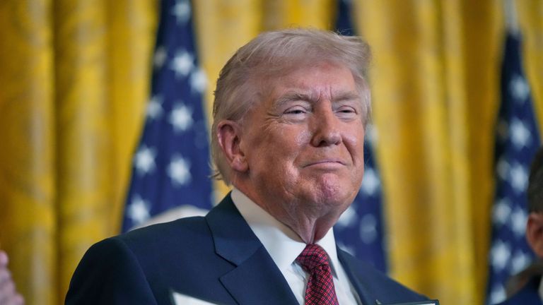 Donald Trump called the matter 'extremely interesting and important'. Pic: AP/Mark Schiefelbein