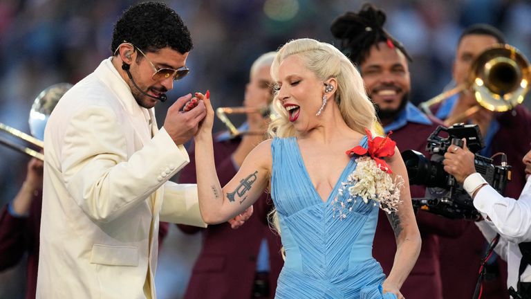 Not many weddings see two of the world's most successful singers taking part in the first dance. Pic: IMAGN IMAGES via Reuters Connect