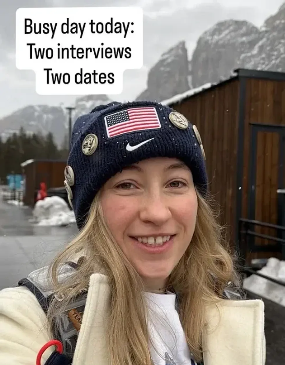 American luge star Sophia Kirkby has found romance at the Winter Olympics with an admirer who journeyed 600 miles from the UK just to meet her