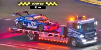 Racing driver makes feelings clear after crashing into kangaroo in horror 155mph crash