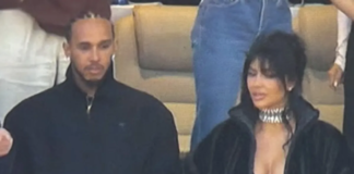 Lewis Hamilton and Kim Kardashian go public with loved-up Super Bowl appearance as pair ‘confirm romance’
