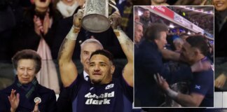 Princess Anne captured in awkward live TV moment with Scotland rugby captain