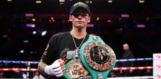 Ryan Garcia wins first world title in dominant performance after scoring knockdown just seconds into fight