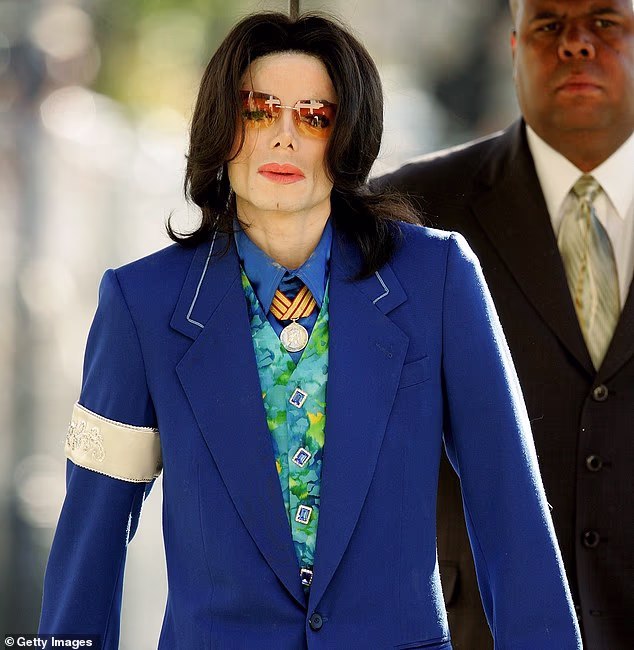 Jackson pictured arriving at Santa Maria Superior Court before testimony in his child molestation trial on March 16, 2005