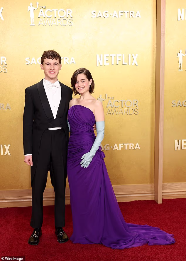 She was joined by her White Lotus co-star Sam Nivola