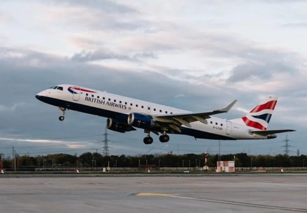 British Airways flight taking off