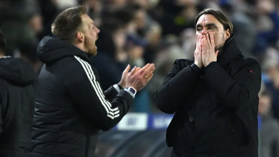 Daniel Farke was sent off immediately after Leeds United's 1-0 Premier League defeat to Manchester City on Saturday night