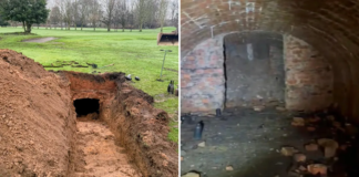 Sinkhole at popular golf course reveals hidden Victorian wine cellar