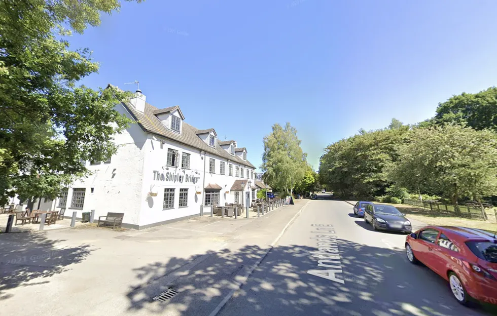 The Shipley Bridge pub in the village