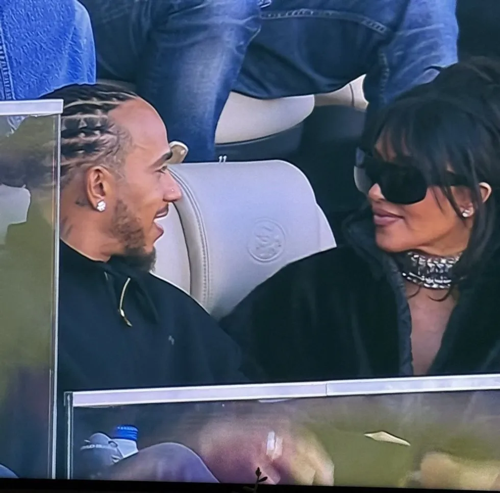 Lewis Hamilton and Kim Kardashian confirmed their romance at the Super Bowl