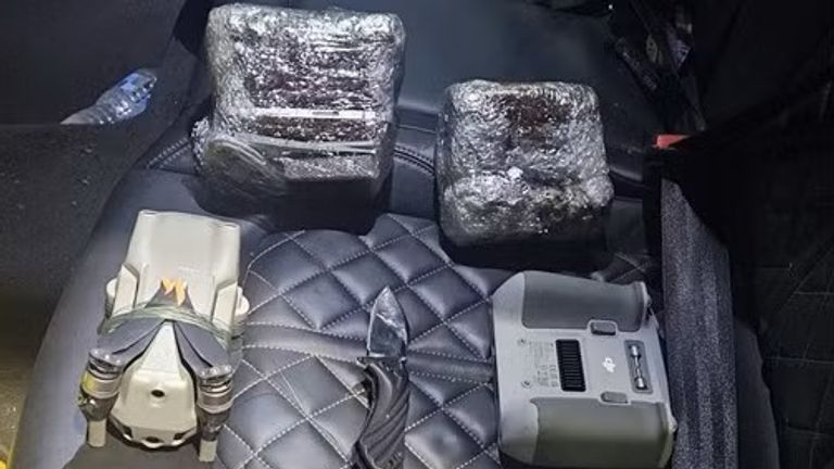 Illegal items found in a car used by the gang. Pic: Met Police