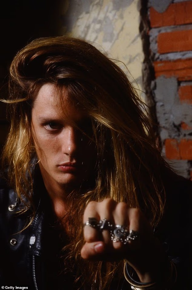 However, it was Skid Row rocker Sebastian Bach, now 57, that ended up getting her attention at the event; Bach pictured in 1989