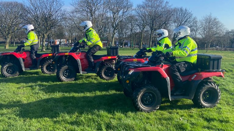 Quad bikes were used in the raids