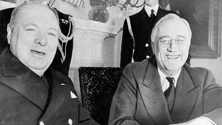 Winston Churchill and Franklin D Roosevelt. Pic: AP