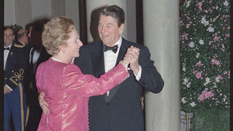 Margaret Thatcher and Ronald Reagan. Pic: Reuters