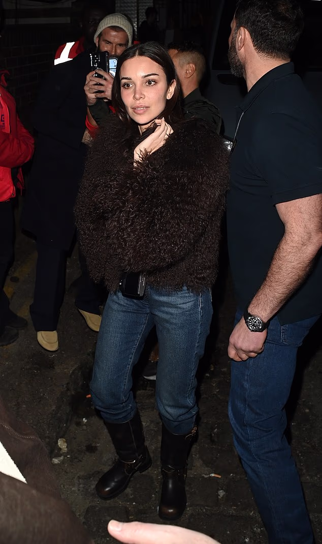 Cruz's girlfriend Jackie Apostel, 30, who has been travelling around the UK with him, was also seen leaving