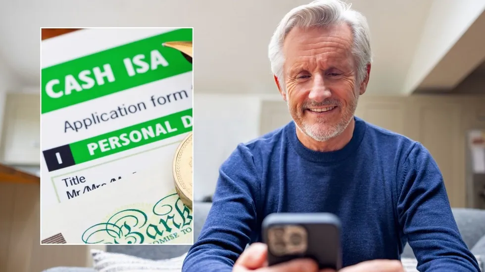 Man looking happy and cash ISA