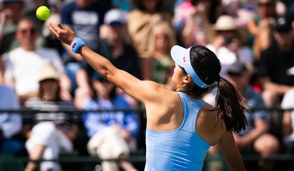 Emma Raducanu was in fine form as she won in straight sets on Friday night